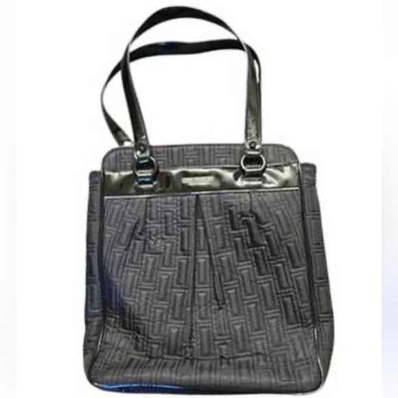 Vera Bradley Black Quilted Tote Bag - Picture 1 of 10